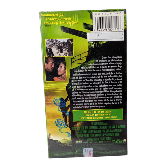 VHS - The Guns of Navarone Movie - Brand New - Sealed - Vintage-Collectable 1961 - Picture 4 of 4